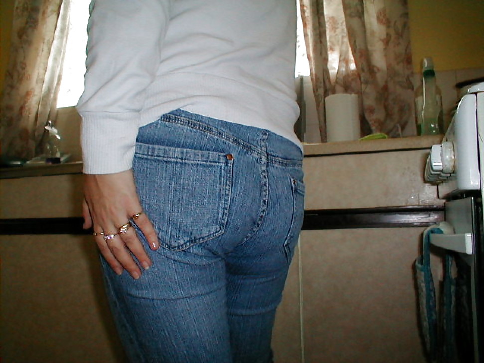 The wife's hot ass in sexy jeans #12956934