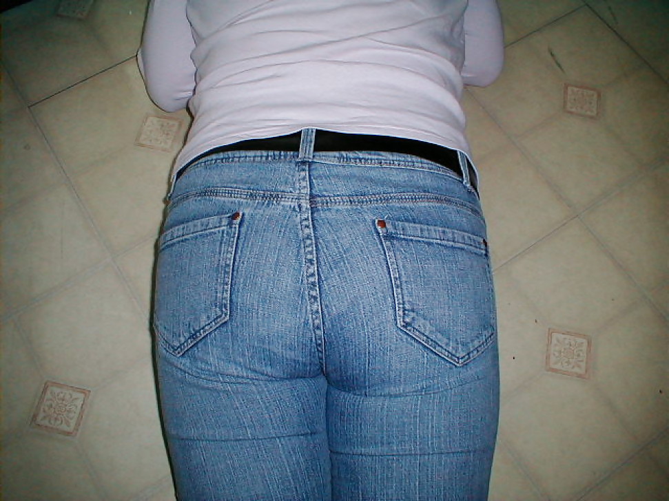 The wife's hot ass in sexy jeans #12957385