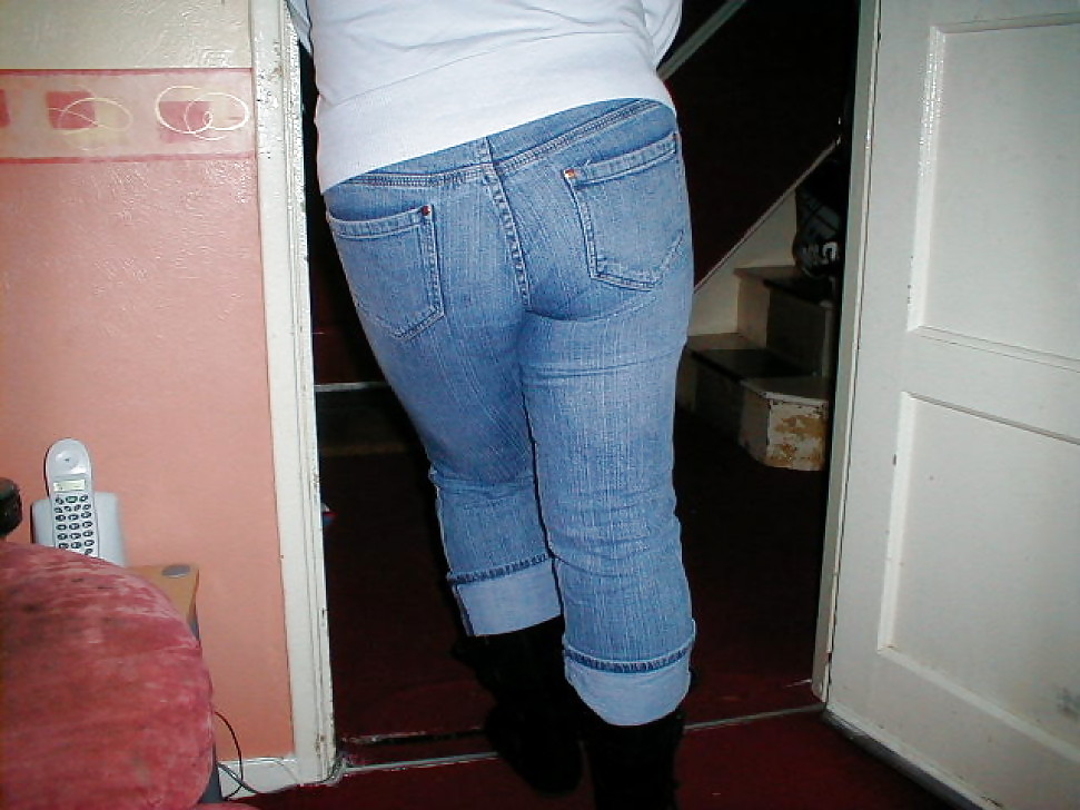 The wife's hot ass in sexy jeans #12957419