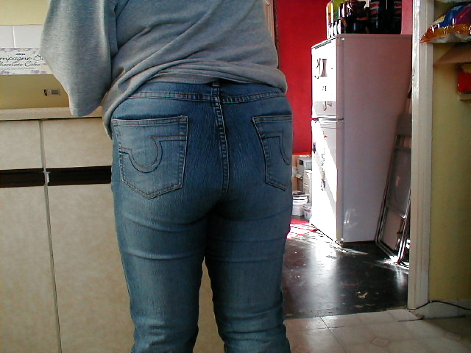 The wife's hot ass in sexy jeans #12957466