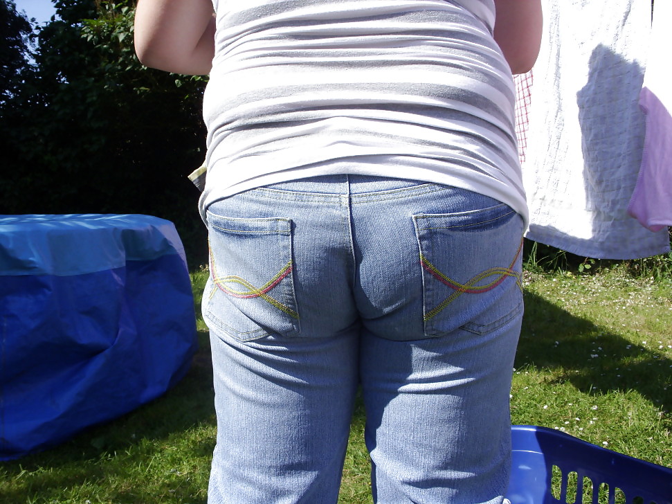 The wife's hot ass in sexy jeans #12957481