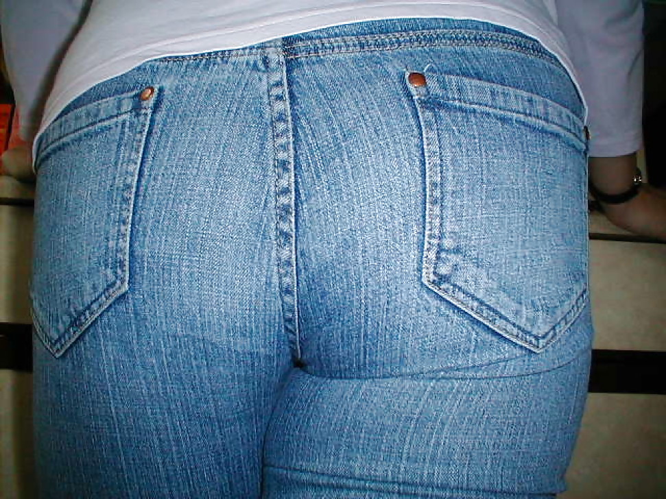 The wife's hot ass in sexy jeans #12957521