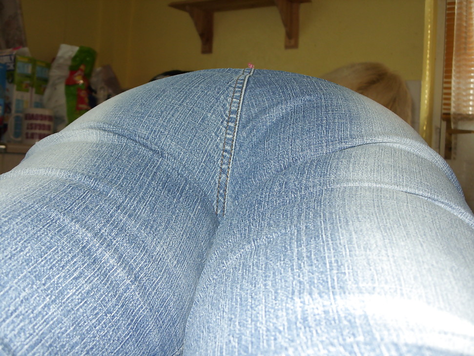 The wife's hot ass in sexy jeans #12957556