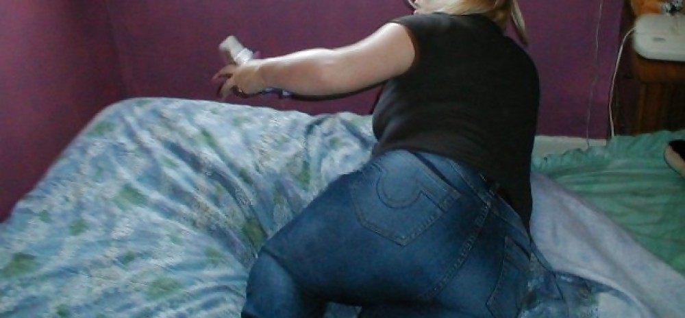 The wife's hot ass in sexy jeans #12957562