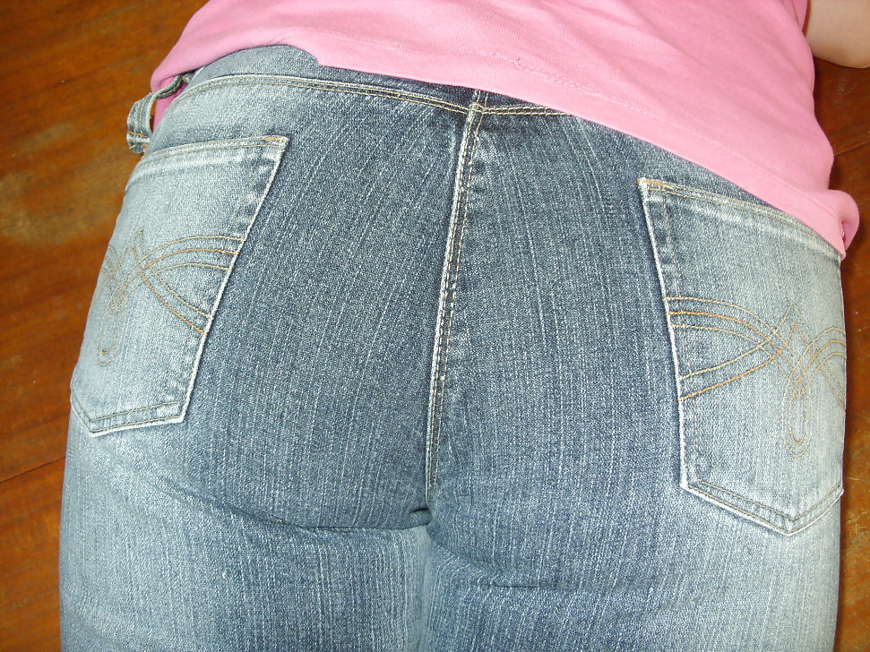 The wife's hot ass in sexy jeans #12957568