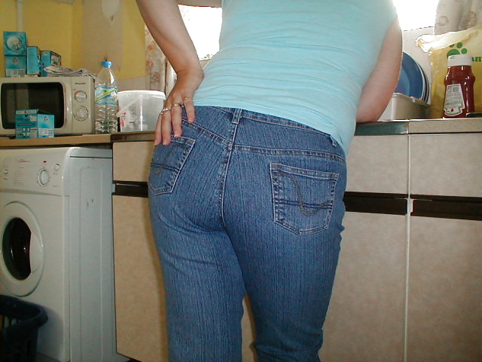 The wife's hot ass in sexy jeans #12957702