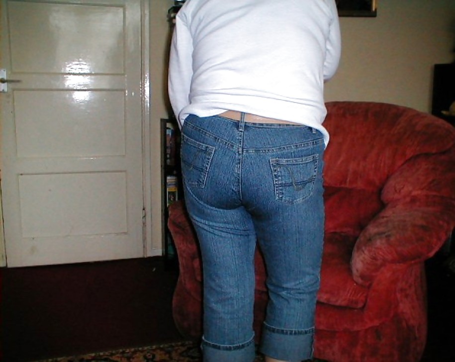 The wife's hot ass in sexy jeans #12957716