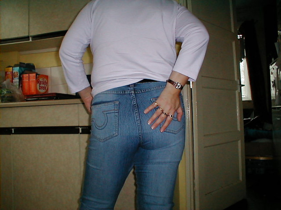 The wife's hot ass in sexy jeans #12957836