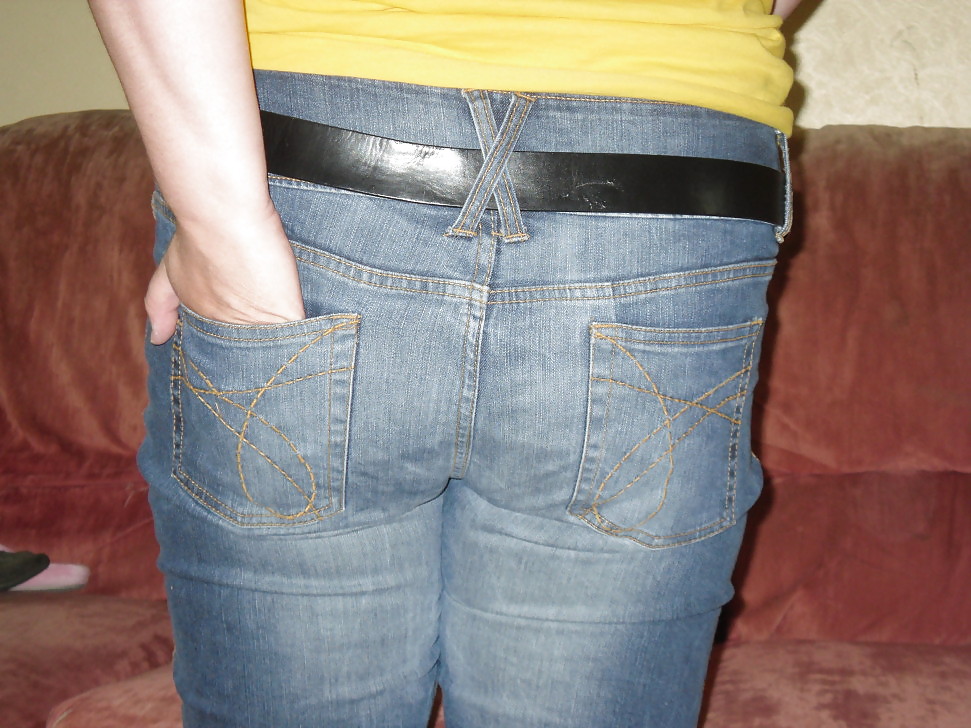 The wife's hot ass in sexy jeans #12957925