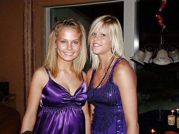 2 or more girls in Satin Prom dresses #15687541