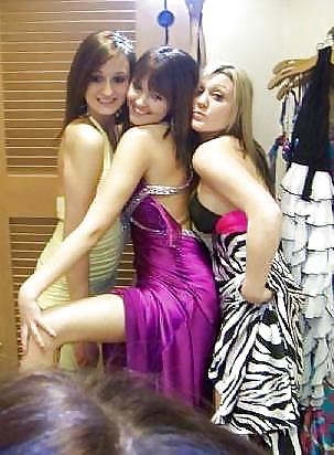2 or more girls in Satin Prom dresses #15687573