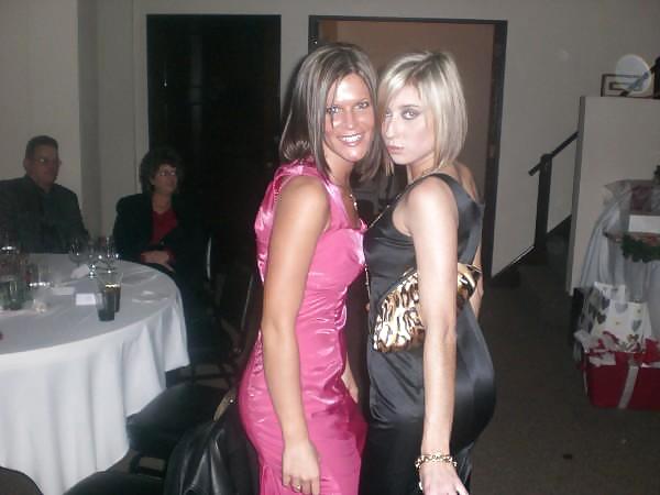 2 or more girls in Satin Prom dresses #15687904