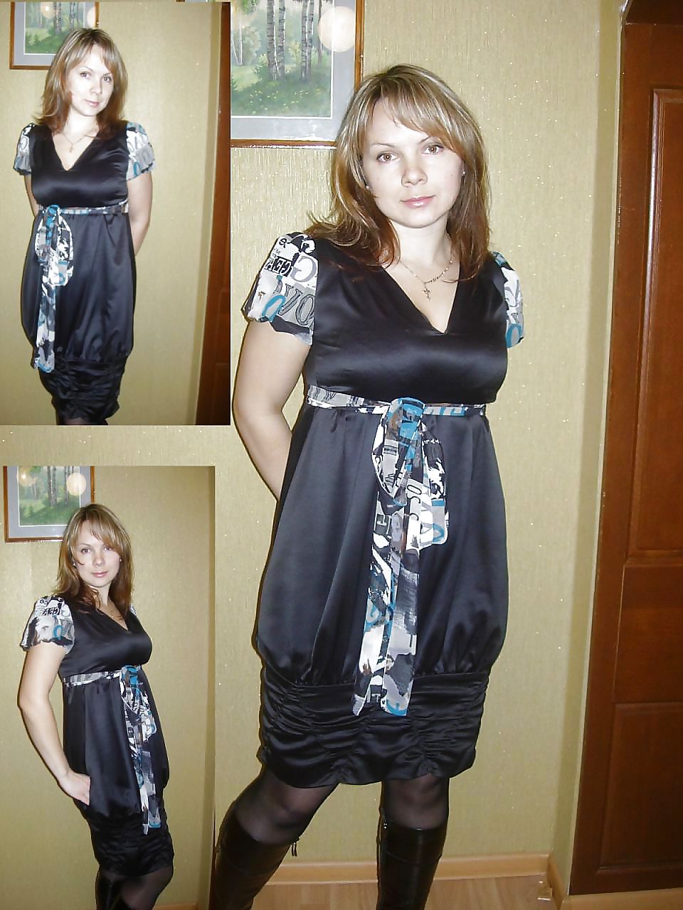 Girl in Satin blouse, shirt and other satin clothing #17132226