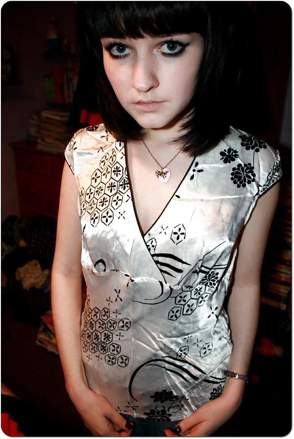 Girl in Satin blouse, shirt and other satin clothing #17132336