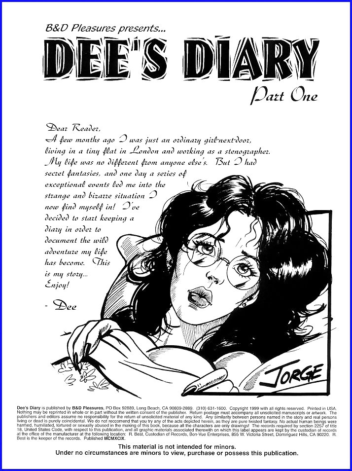 Journal 1 (la Bande Dessinée Adulte) De Dee #19619382