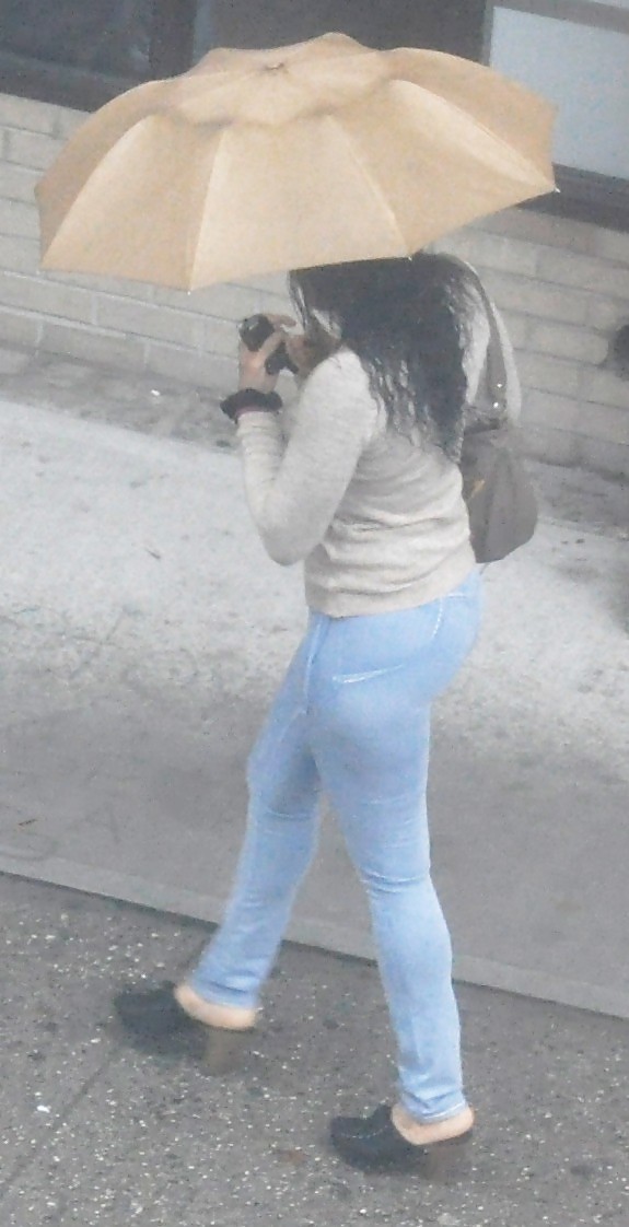 Harlem Mädchen In Der Hitze 462 New York - Enge Jeans Regenschirm #6333082