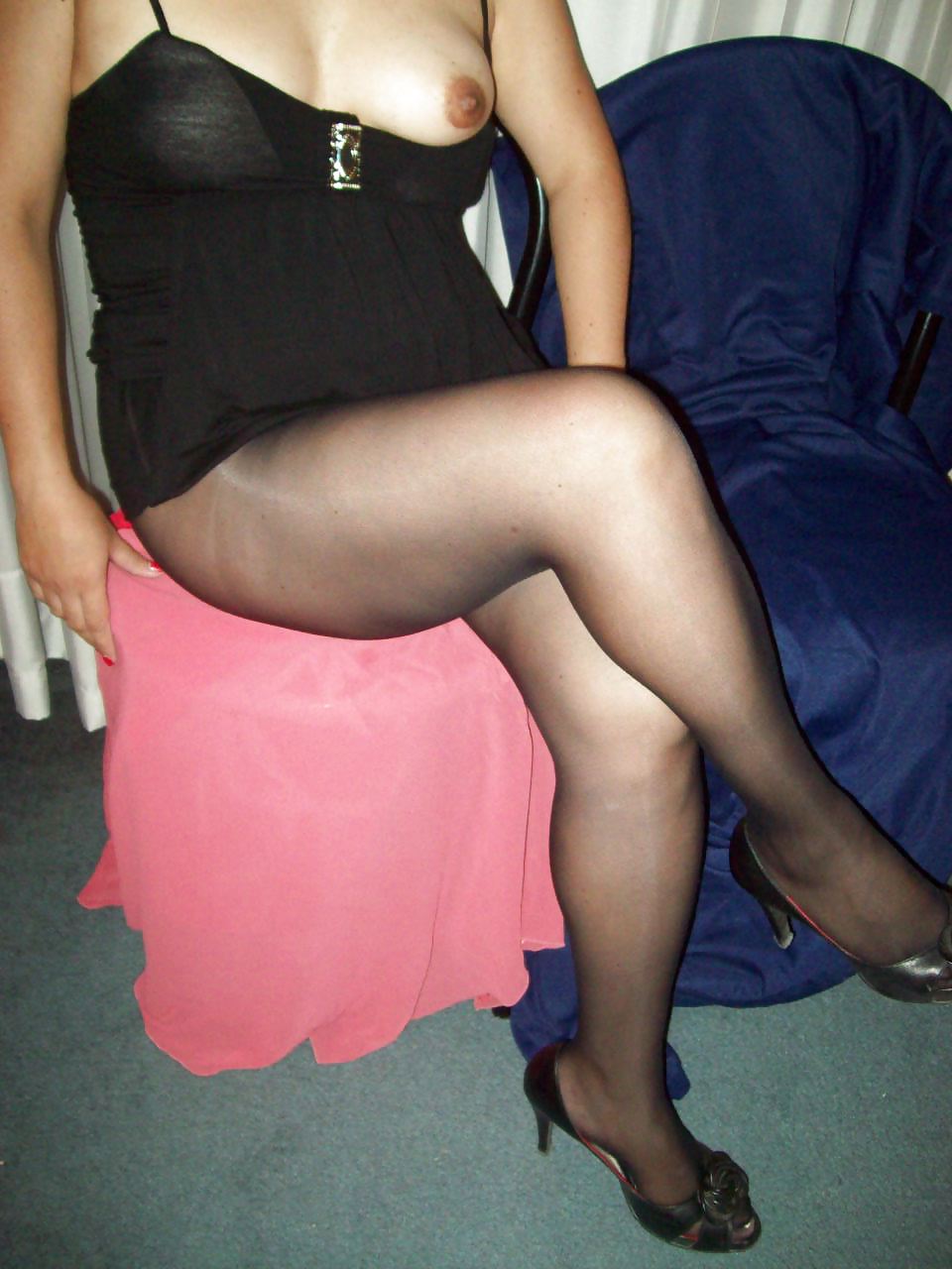 My legs in pantyhose with a big load of cum  from my hubby  #3087176