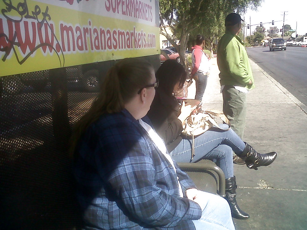 Phat latina ass at the bus stop #8681557