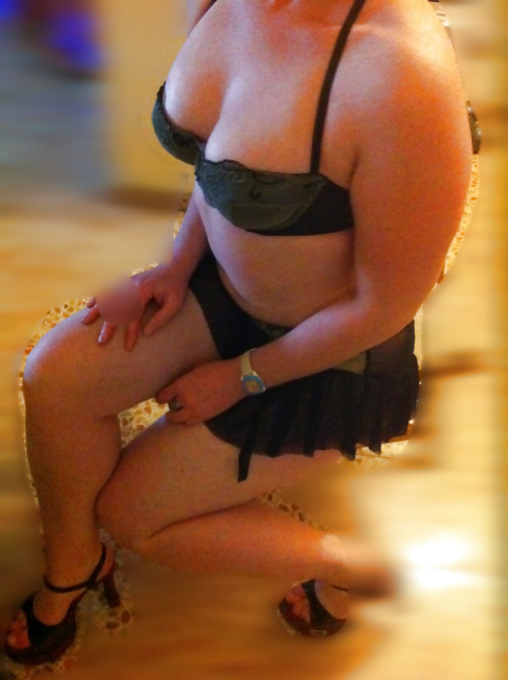 My wife posing in her sexy outfit