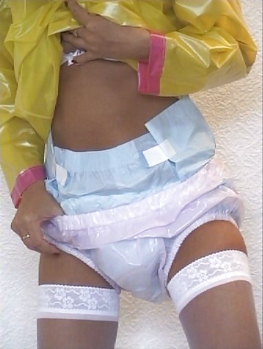 Blond Milf Wear Plastic Pant And Diaper #2706476