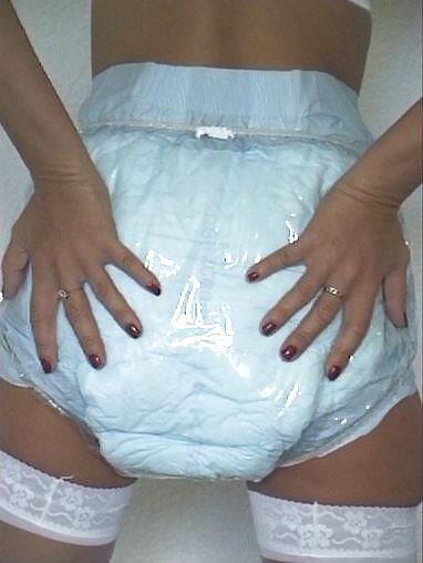 Blond Milf Wear Plastic Pant And Diaper #2706515