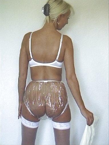 Blond Milf Wear Plastic Pant And Diaper #2706655