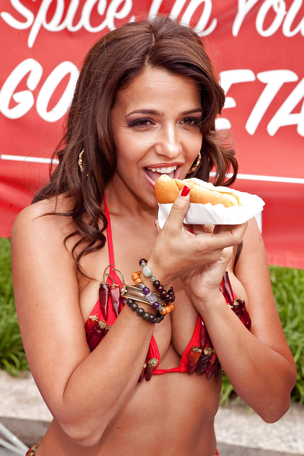 Vida Guerra PETAs National Veggie Dog Day  #5789093