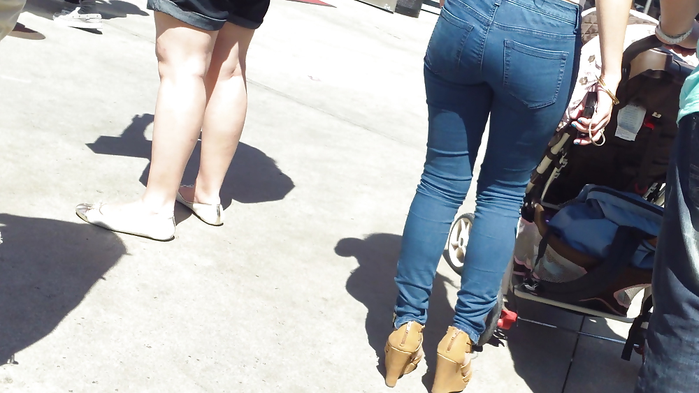 Nice sexy MILF ass & butt in jeans #19775786