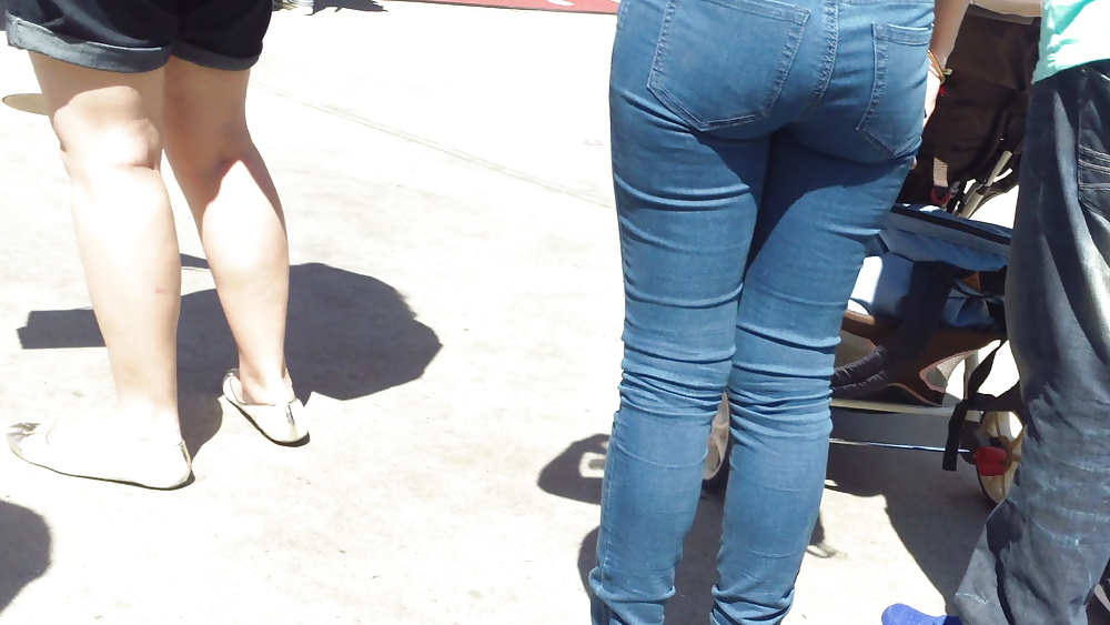 Nice sexy MILF ass & butt in jeans #19775843