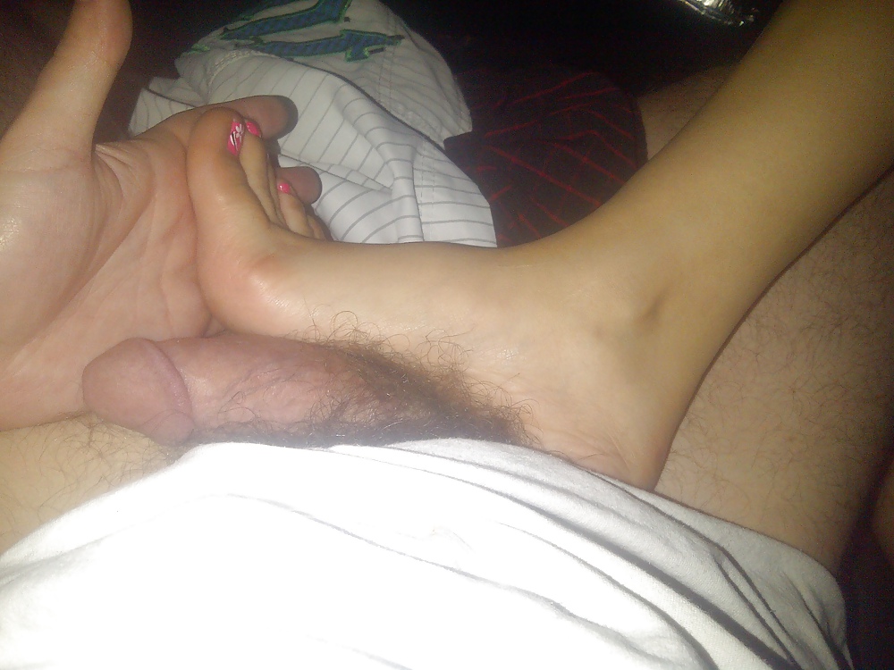 25 Year Old GF, Footjob, Pussy and Feet #7181201