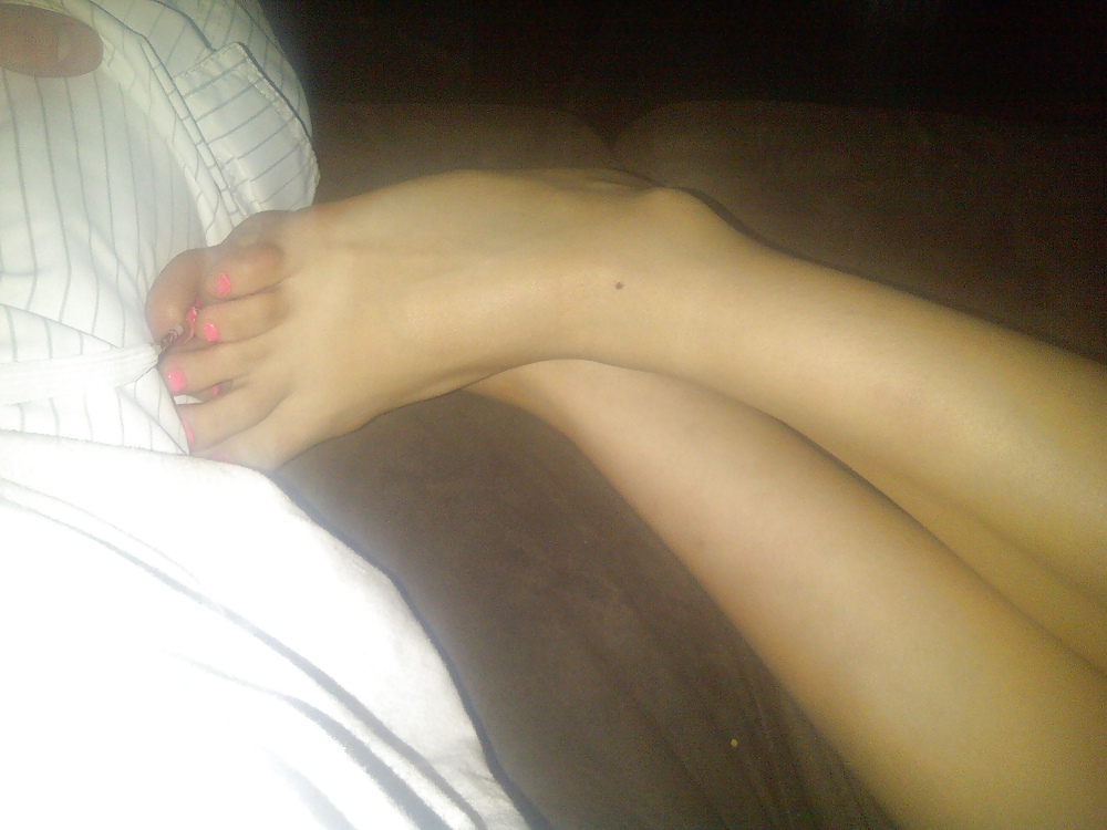 25 Year Old GF, Footjob, Pussy and Feet #7181224