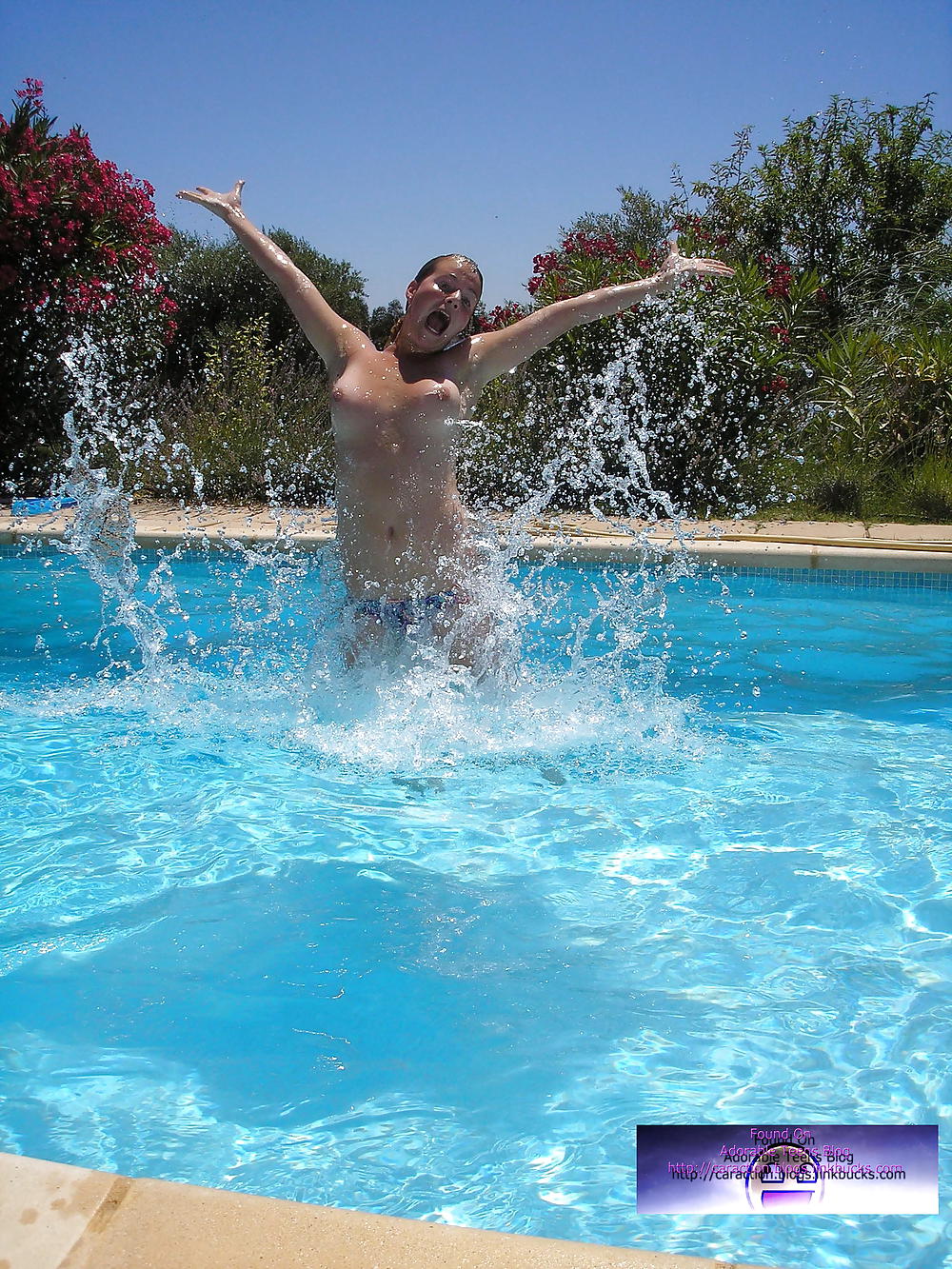 Ragazze olandesi teenager festa in piscina
 #20442066