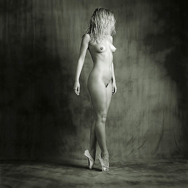 Black and white nude portrait #7195247