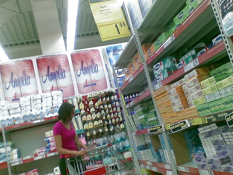 Upskirt in supermarket Romania #1003889