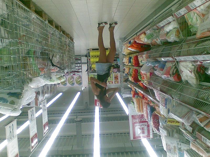 Upskirt in supermarket Romania #1004009