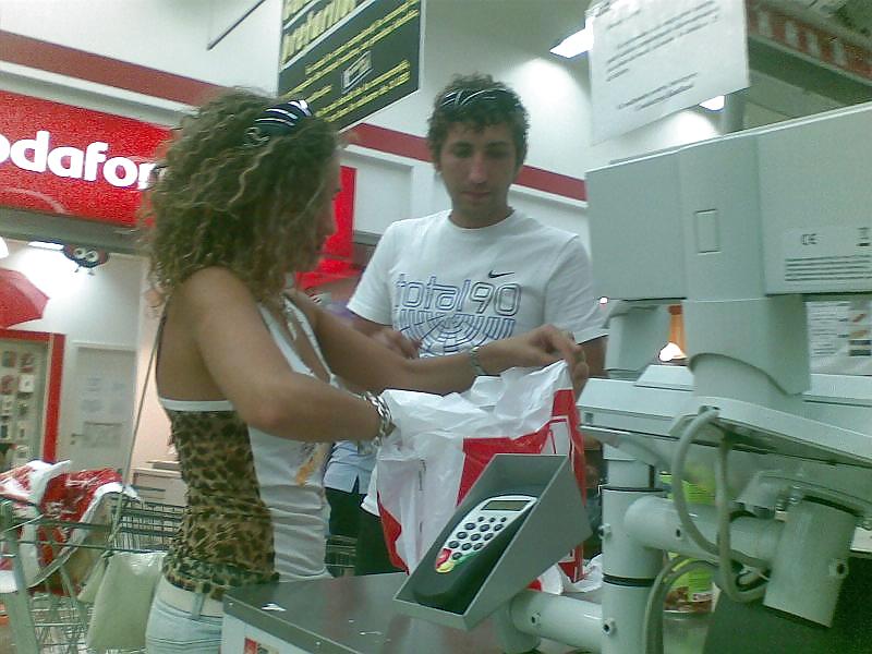 Upskirt in supermarket Romania #1004716
