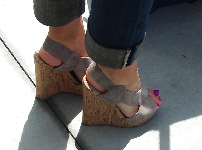 Summer time wedges and high heels 2 #20795715