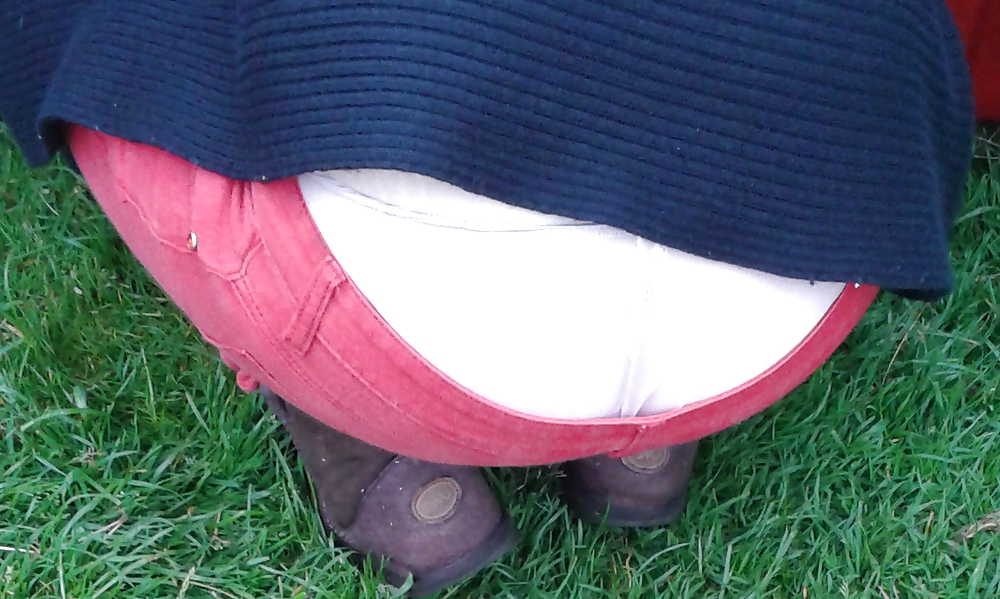 Mature ass and panties at local car boot #19397503