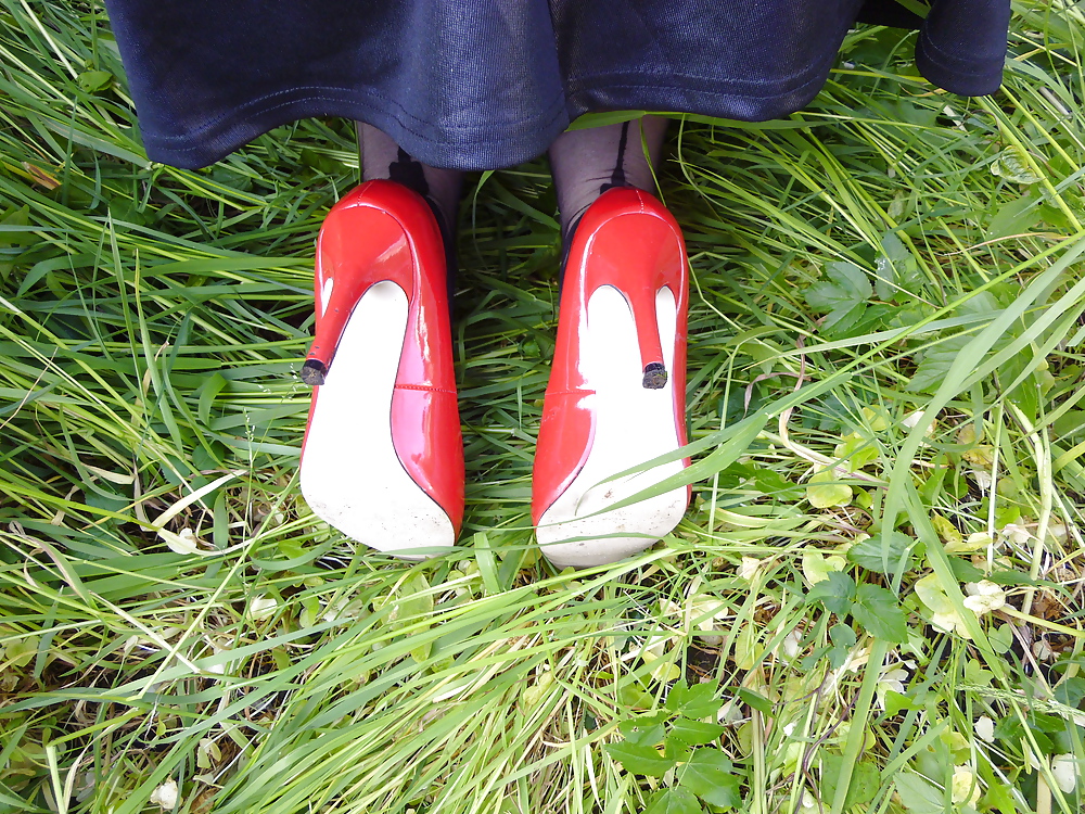 Red Shoes and Green Grass #19432175