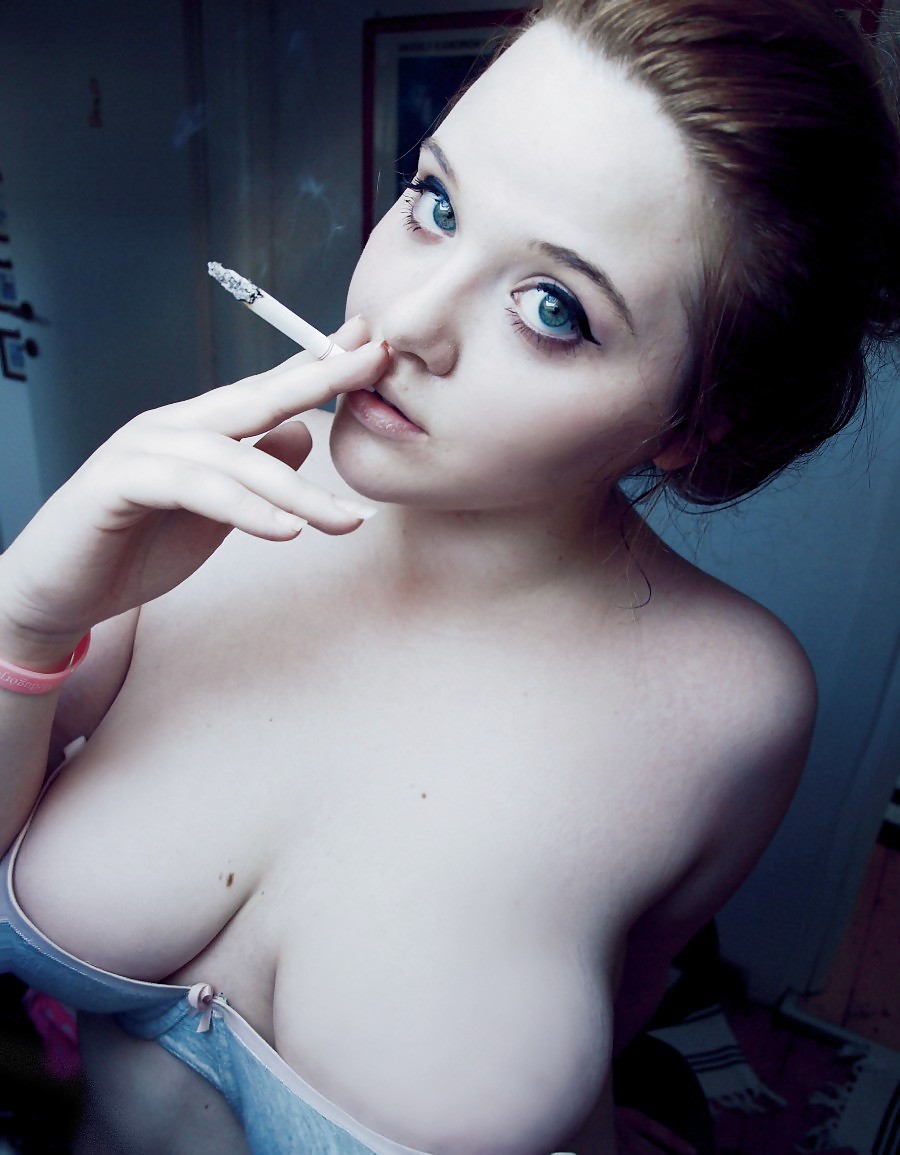Smoking cigarettes. Erotic images. #16890887