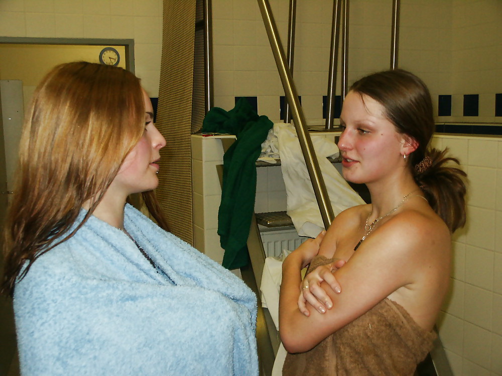 Lesbian teens in Sauna #9905914