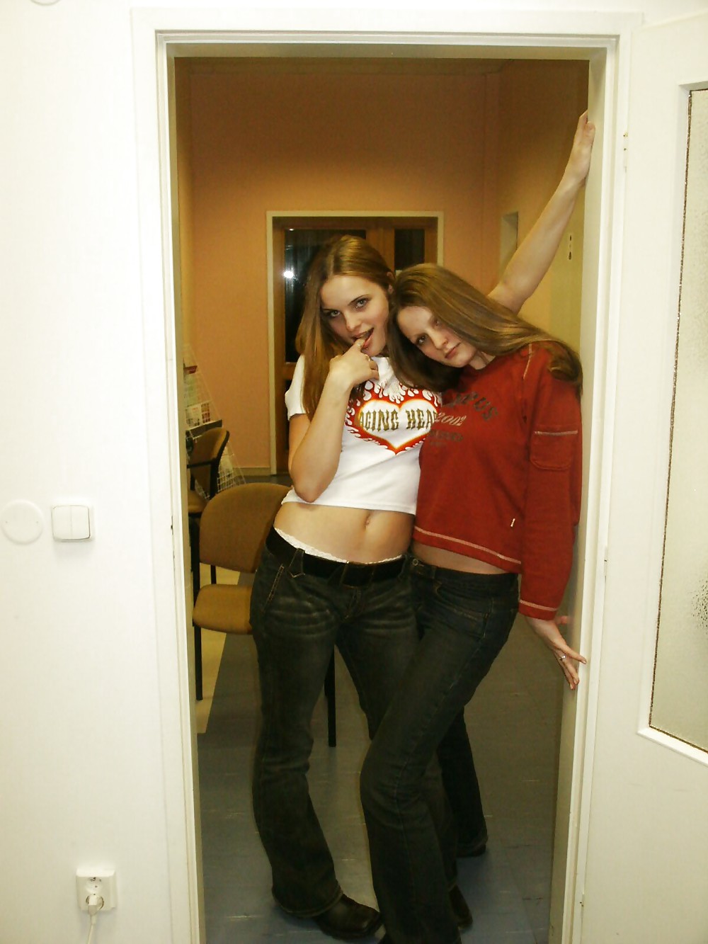 Lesbian teens in Sauna #9906145