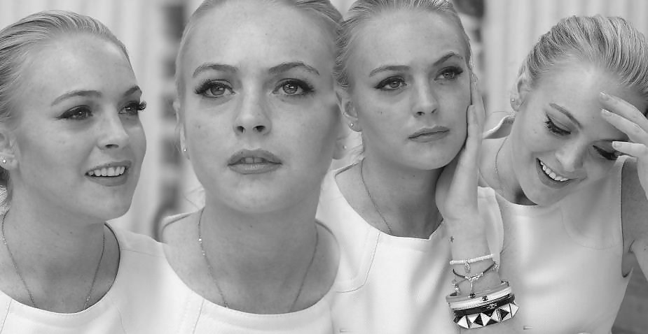 Lindsay Lohan ... Dark And White ... Yet again #10021086