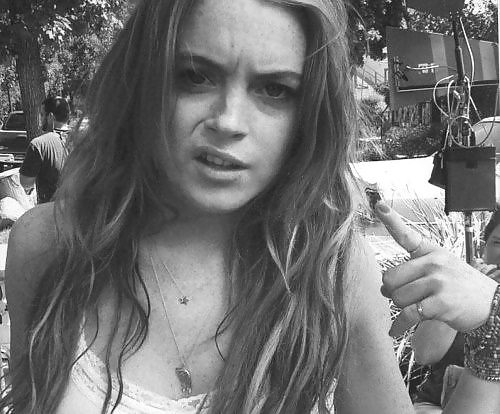 Lindsay Lohan ... Dark And White ... Yet again #10021092