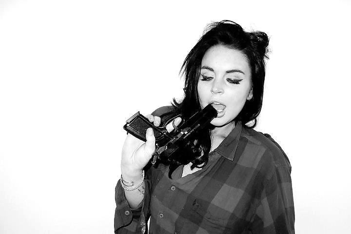 Lindsay Lohan ... Dark And White ... Yet again #10021426