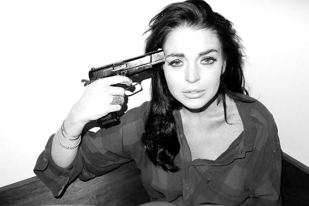 Lindsay Lohan ... Black And White ... Again #10021436