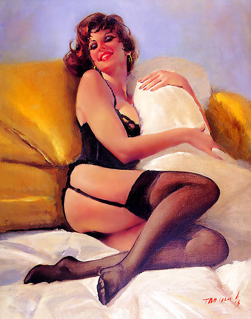 Vintage pin-up drawings 3 (non-nude) #4743917