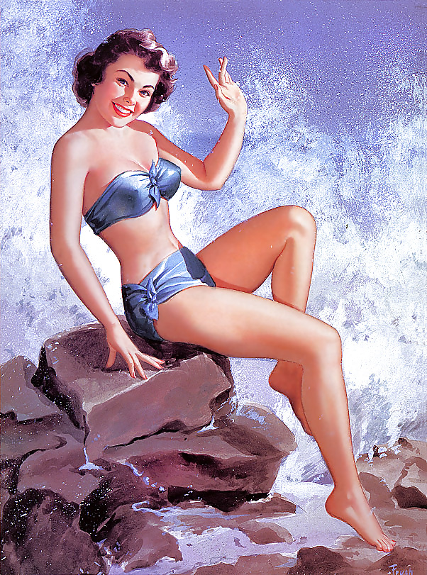 Vintage pin-up drawings 3 (non-nude) #4743927