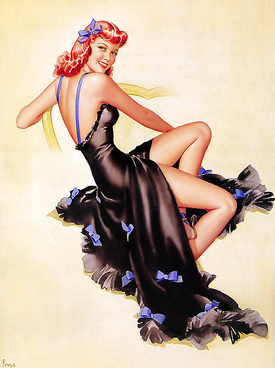 Vintage pin-up drawings 3 (non-nude) #4743977