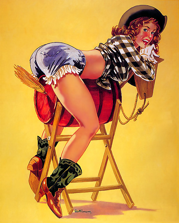 Vintage pin-up drawings 3 (non-nude) #4744053